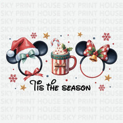 Christmas Mouse And Friends - Christmas Ready to Press DTF Transfer