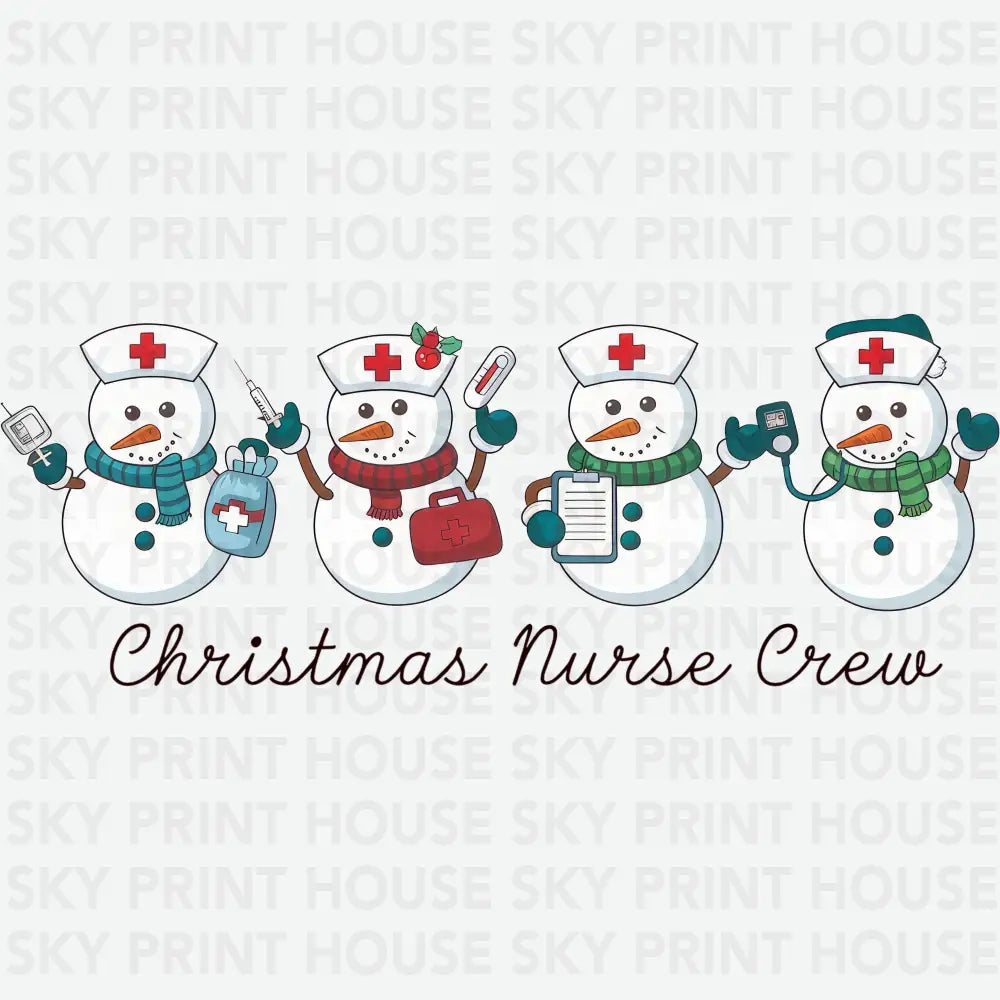 Christmas Nurse Crew - Christmas Ready to Press DTF Transfer