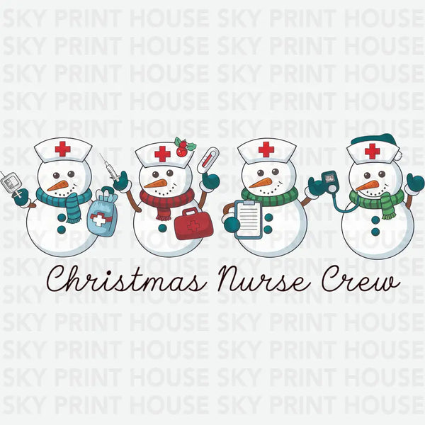 Christmas Nurse Crew - Christmas Ready to Press DTF Transfer