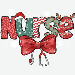 Christmas Nurse - Christmas Ready to Press DTF Transfer