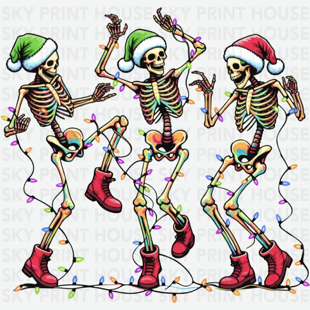 Christmas Skeleton - Christmas Ready to Press DTF Transfer