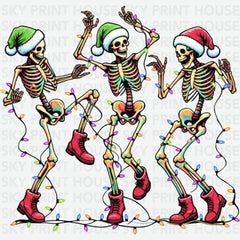Christmas Skeleton - Christmas Ready to Press DTF Transfer