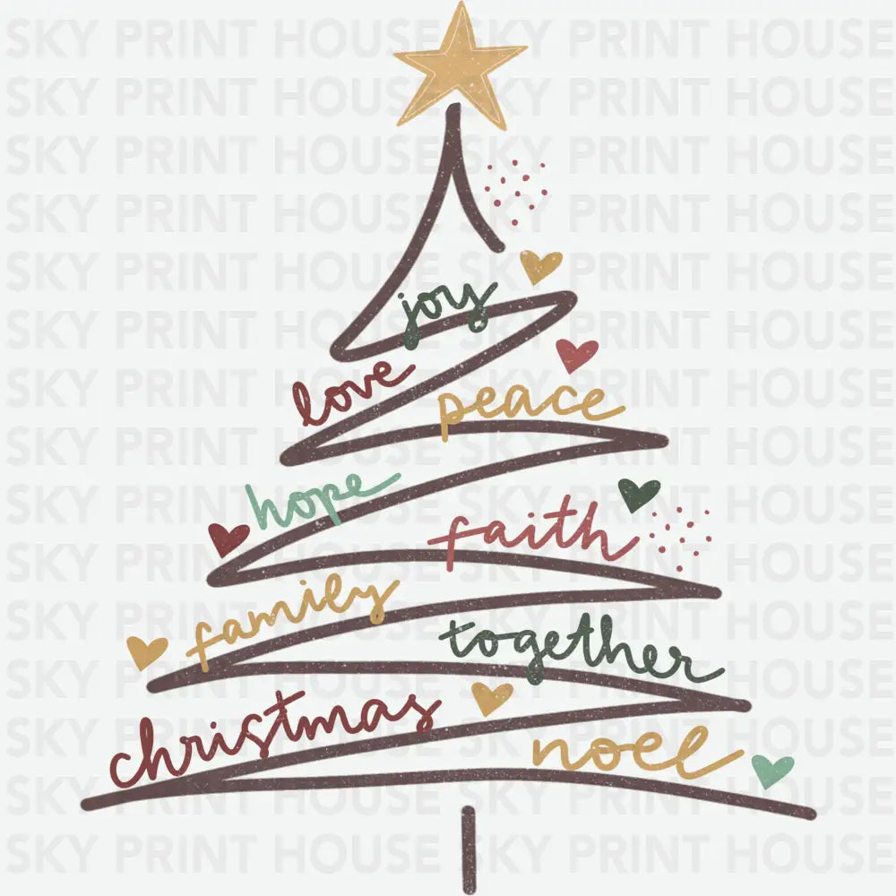 Christmas Tree - Christmas Ready to Press DTF Transfer