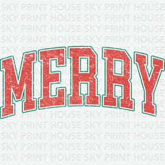 College Merry - Christmas Ready to Press DTF Transfer