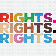 Colorful Rights Pride Ready to Press DTF Transfer
