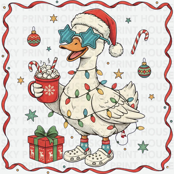 Cool Christmas Goose - Christmas Ready to Press DTF Transfer