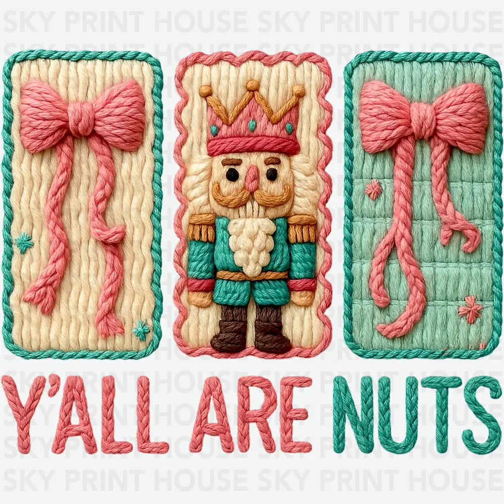 Coquette Christmas Nutcracker Latch Hook Yarn Crochet - Christmas Ready to Press DTF Transfer