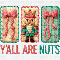 Coquette Christmas Nutcracker Latch Hook Yarn Crochet - Christmas Ready to Press DTF Transfer