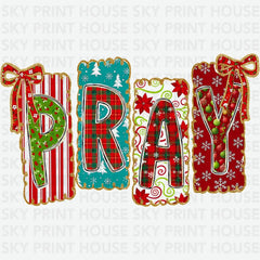 Coquette Christmas Pray - Christmas Ready to Press DTF Transfer