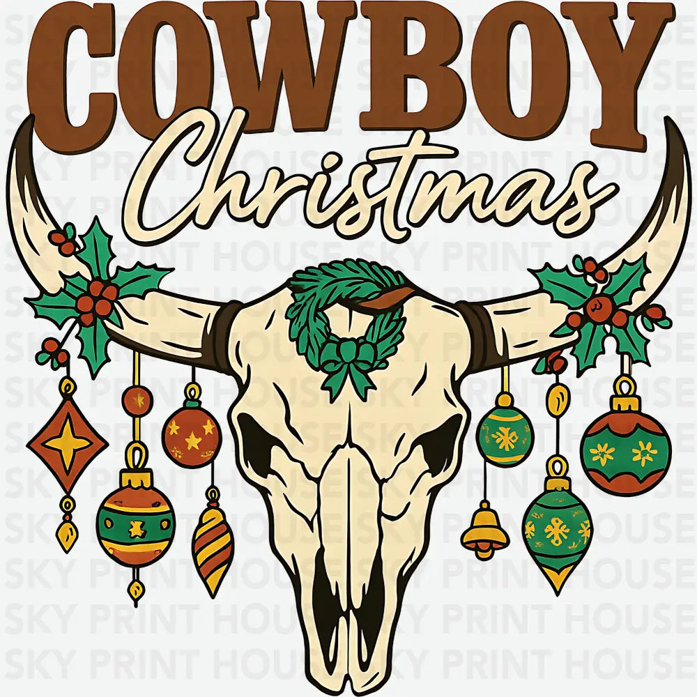 Cowboy Christmas - Christmas Ready to Press DTF Transfer