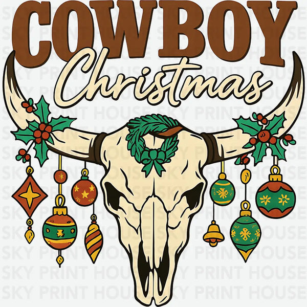 Cowboy Christmas - Christmas Ready to Press DTF Transfer
