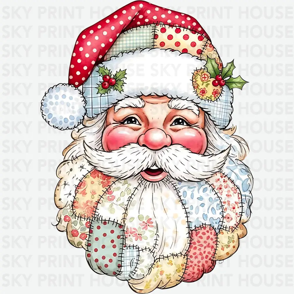 Cozy Christmas Santa- Ready to Press DTF Transfer