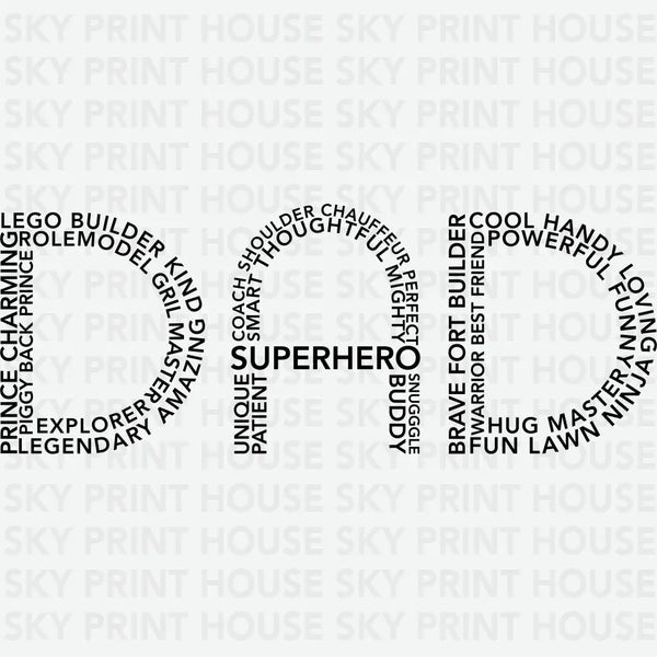 Dad Adjectives - Father's Day Ready to Press DTF Transfer