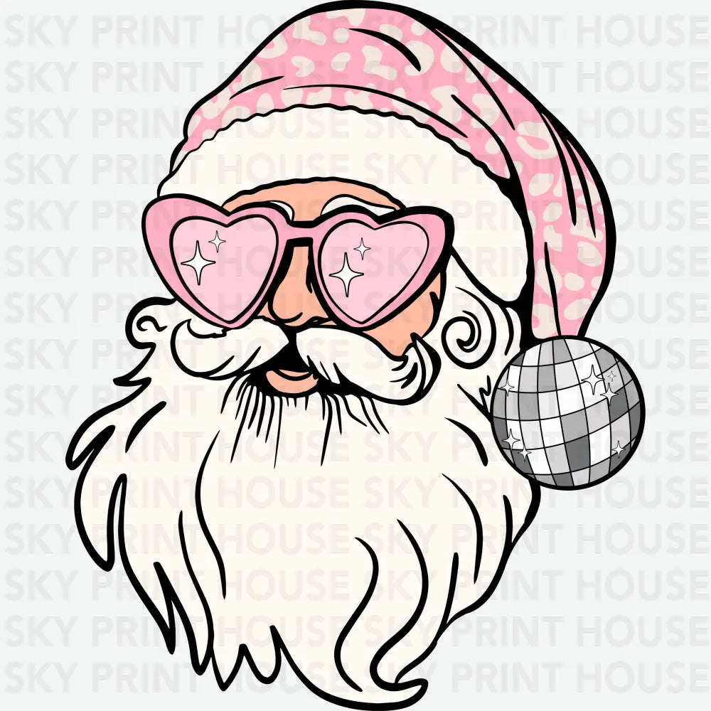 Disco Santa - Christmas Ready to Press DTF Transfer