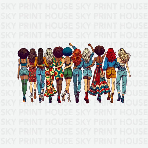 Diverse Women Unity - Human Rights Ready to Press DTF Transfer