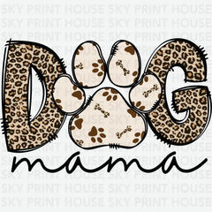 Dog Mama Leopard Design Dow Paw Mothers Day Ready to Press DTF Transfer