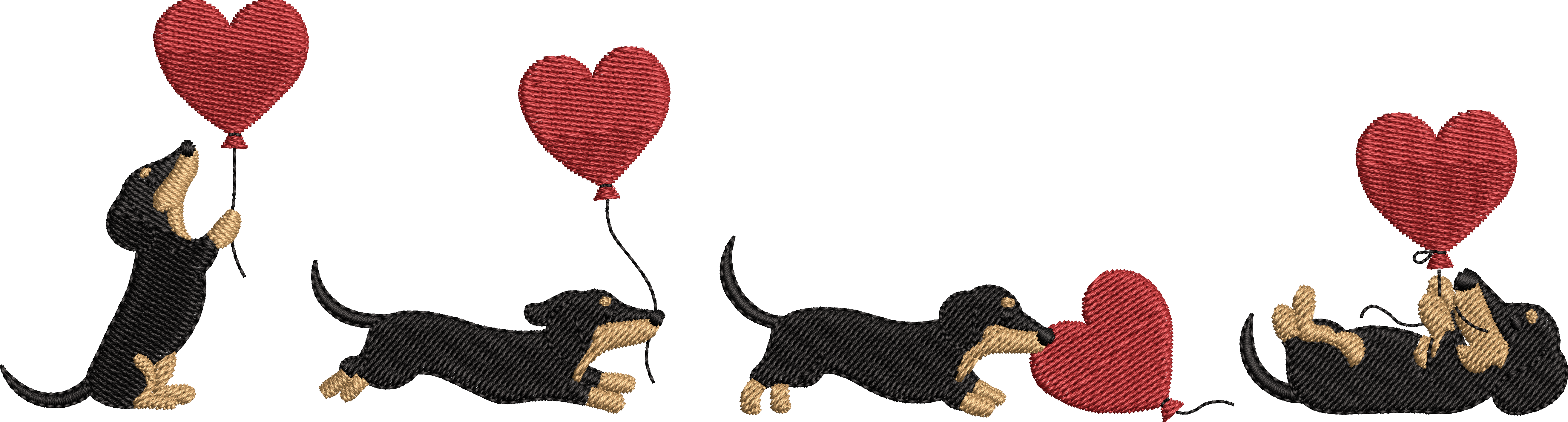 Valentines Day Heart Balloon - Embroidery Design