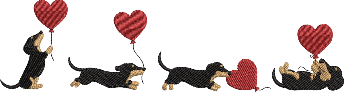 Valentines Day Heart Balloon - Embroidery Design
