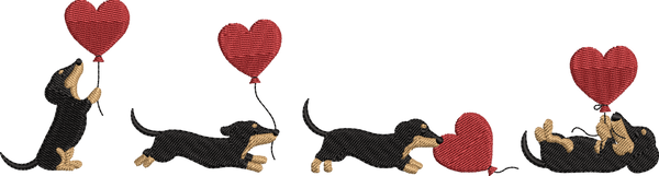 Valentines Day Heart Balloon - Embroidery Design