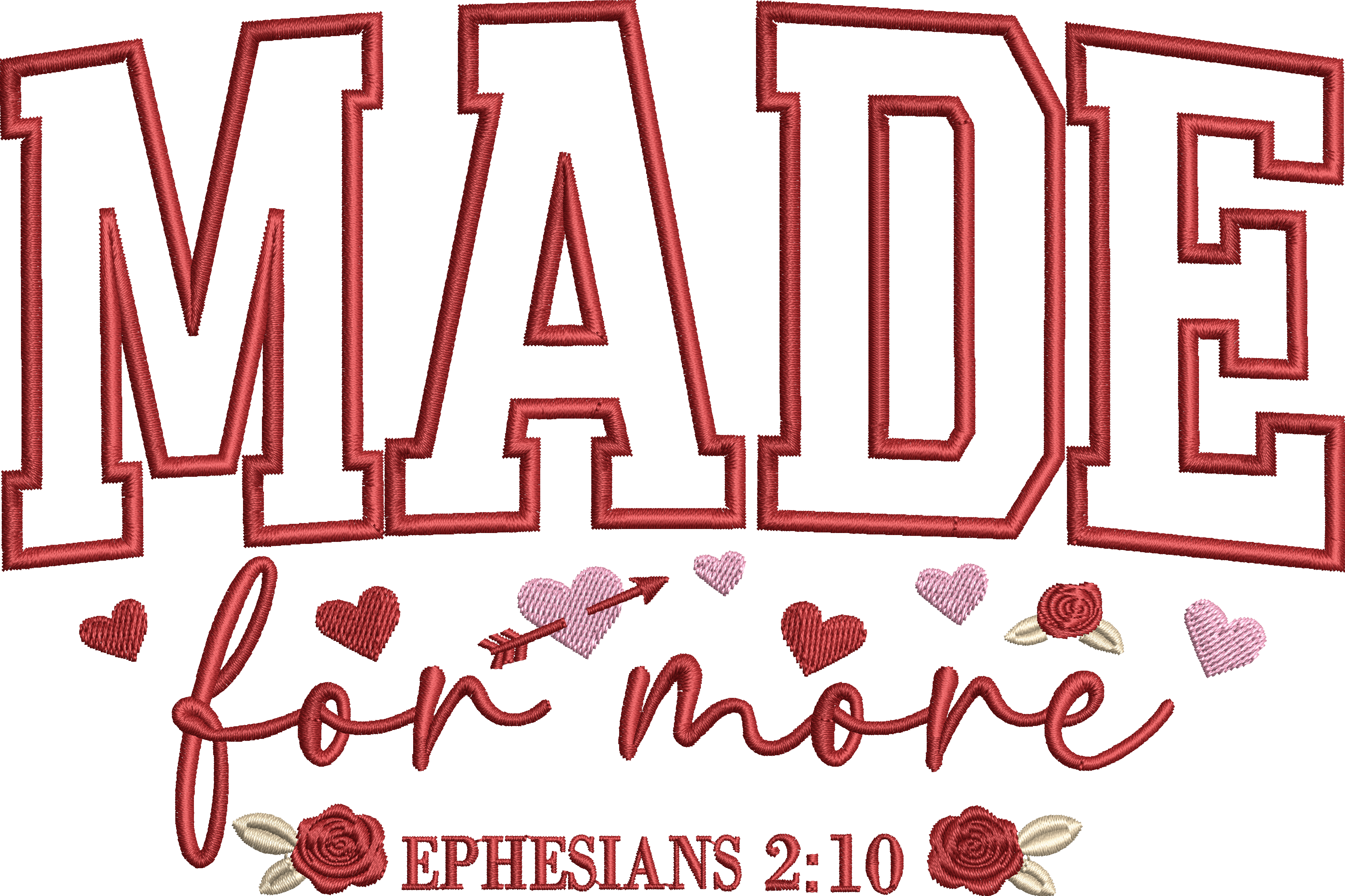 Valentines Day Made For - Embroidery Design