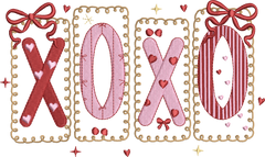 Valentines Day Bow Xoxo - Embroidery Design