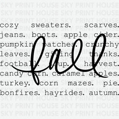 Fall Definition Fall Ready to Press DTF Transfer