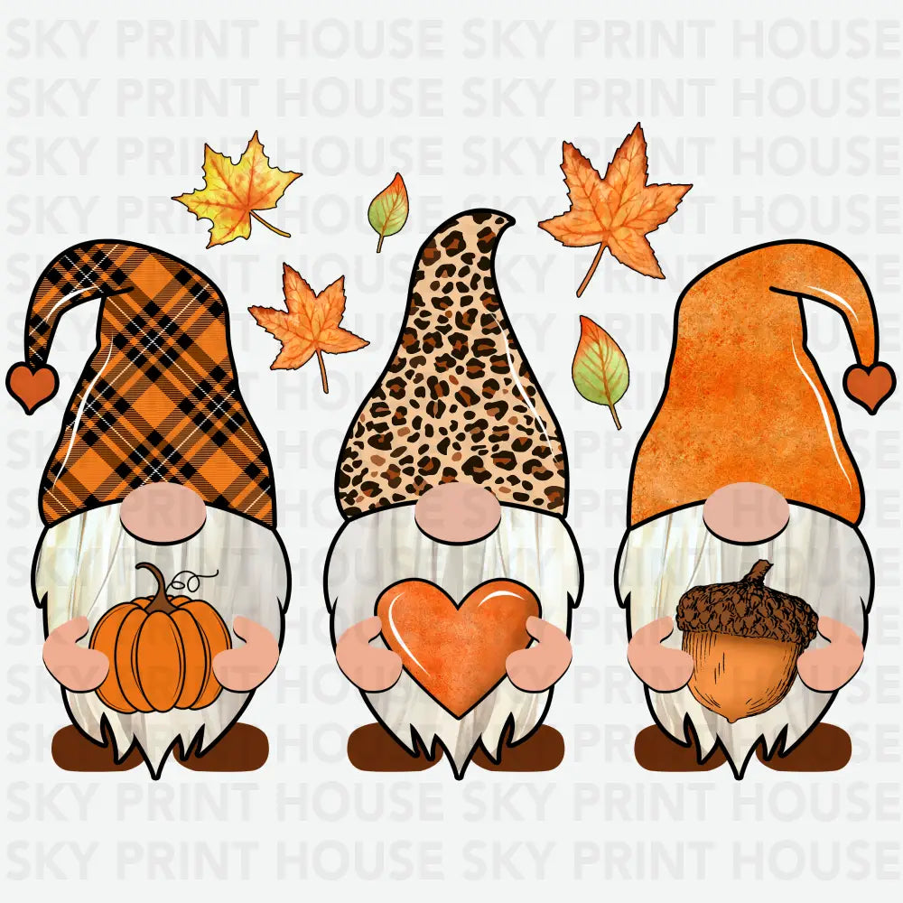 Fall Gnomes Fall Ready to Press DTF Transfer