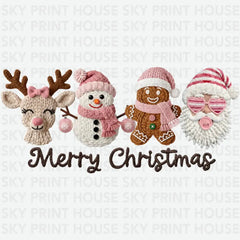 Faux Yarn Merry Christmas - Christmas Ready to Press DTF Transfer