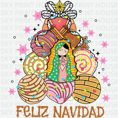 Feliz Navidad – Mexican Christmas Ready to Press DTF Transfer