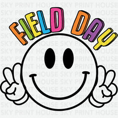 Field Day Smiley Face School Ready to Press DTF Transfer