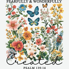 Floral Bible Verse Religious Ready to Press DTF Transfer