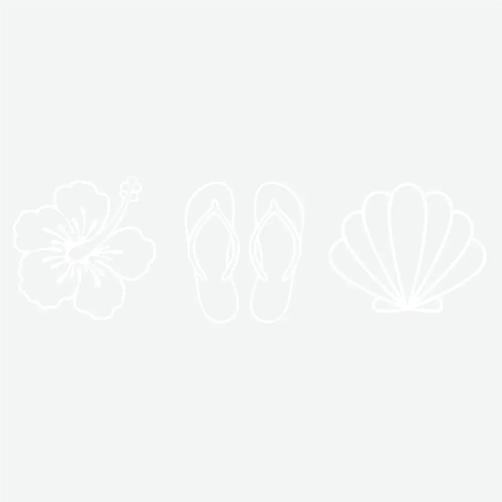 Flower Flip Flops Shell Summer Ready to Press DTF Transfer