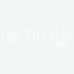 Flower Flip Flops Shell Summer Ready to Press DTF Transfer