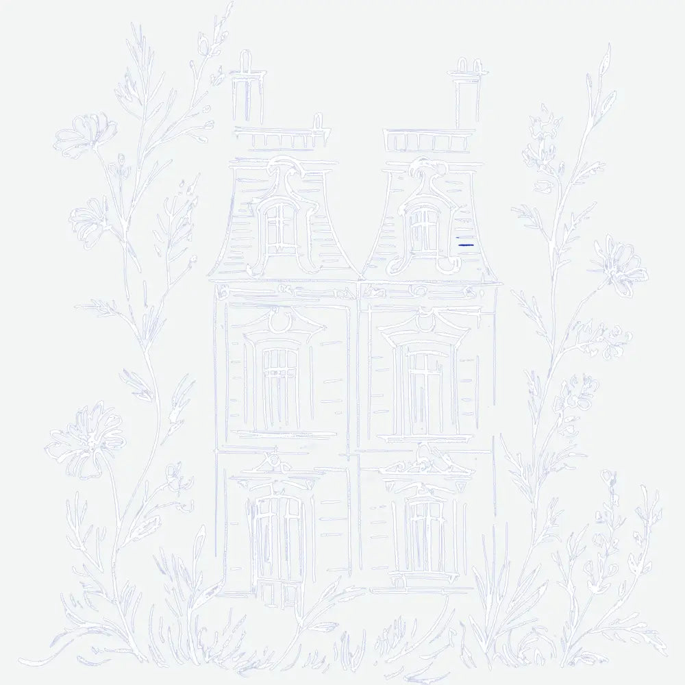 French Floral Paris House Travel Ready to Press DTF Transfer