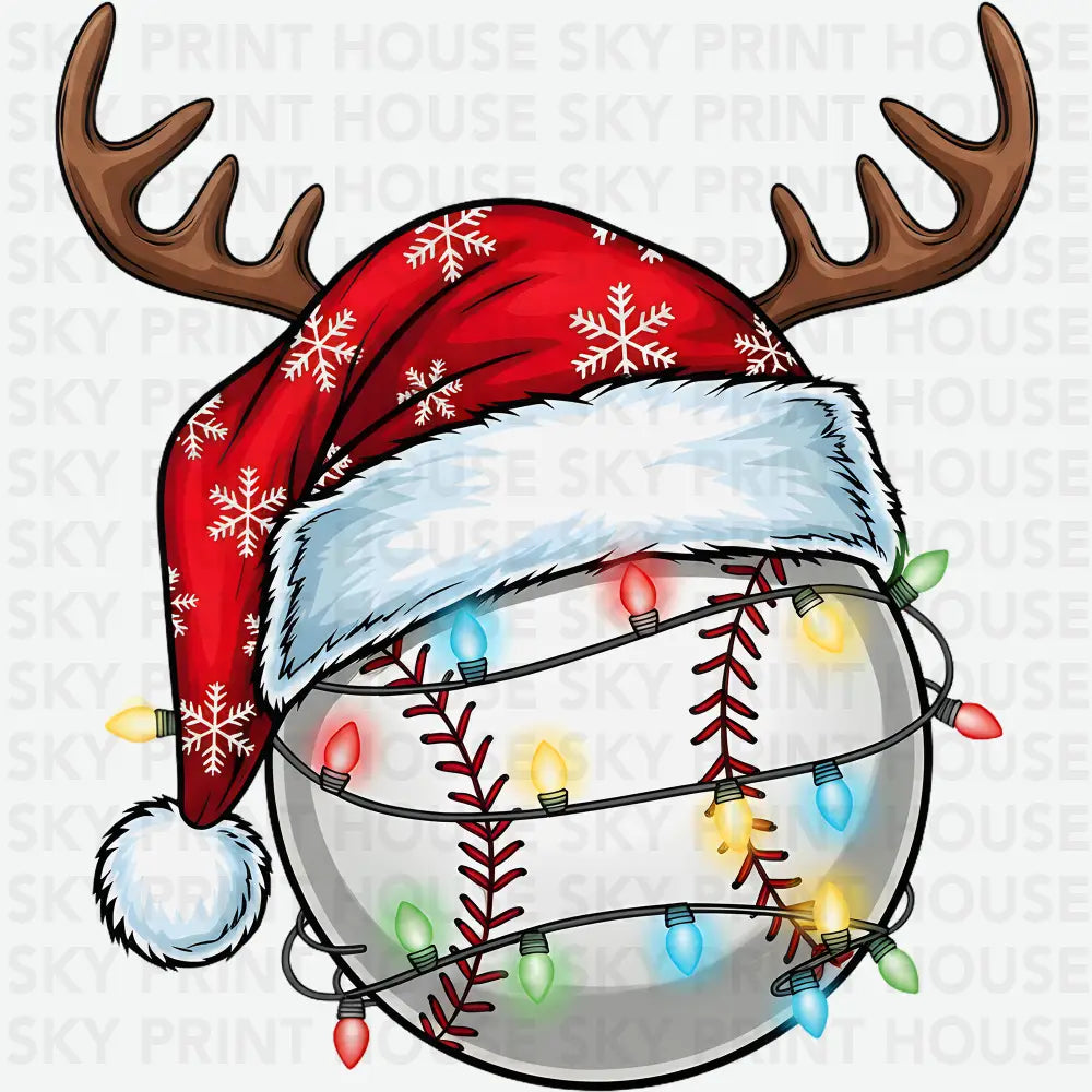 Funny Baseball Christmas - Ready to Press DTF Transfer