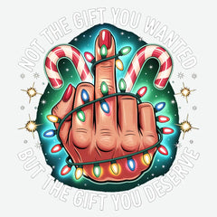 Funny Christmas Middle Finger - Christmas Ready to Press DTF Transfer