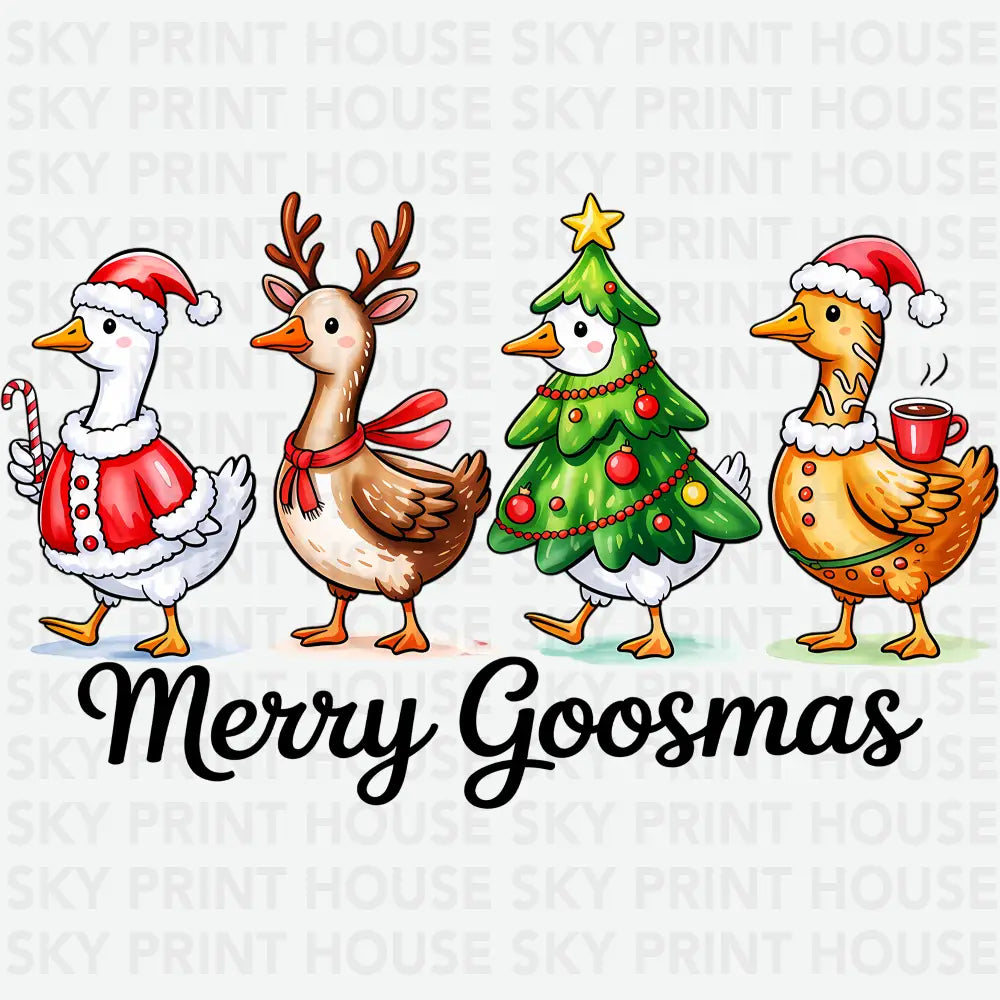 Funny Goose Christmas - Ready to Press DTF Transfer