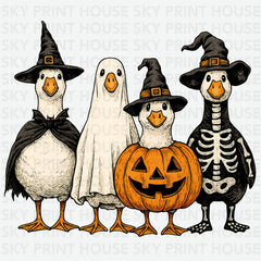 Funny Halloween Goose Squad - Ready to Press DTF Transfer