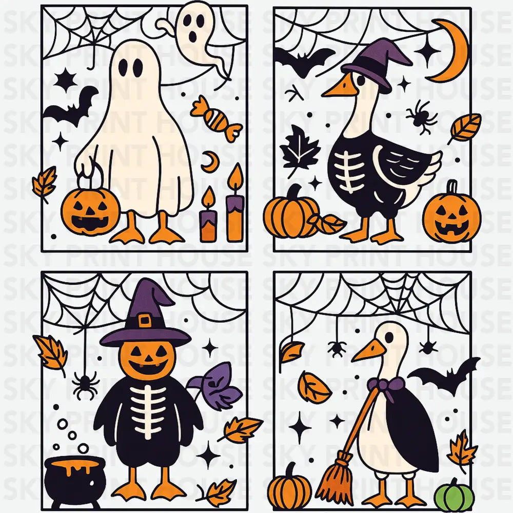 Funny Halloween Goose Squad- Ready to Press DTF Transfer