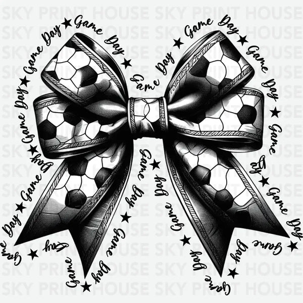 Game Day Soccer Coquette Bow - Game Day Ready to Press DTF Transfer