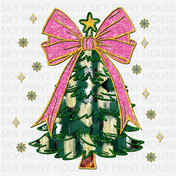 Glitter Christmas Tree - Christmas Ready to Press DTF Transfer