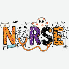 Halloween Nurse Spooky Cute Medical Design - Ready to Press DTF Transfer