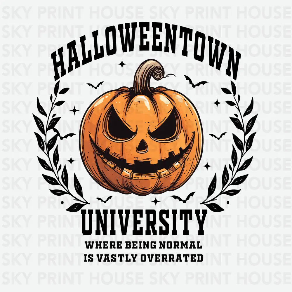 Halloweentown University Pumpkin Halloween Ready to Press DTF Transfer