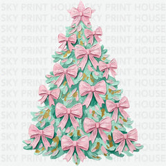 Hand Painted Brushstroke Christmas Tree - Christmas Ready to Press DTF Transfer