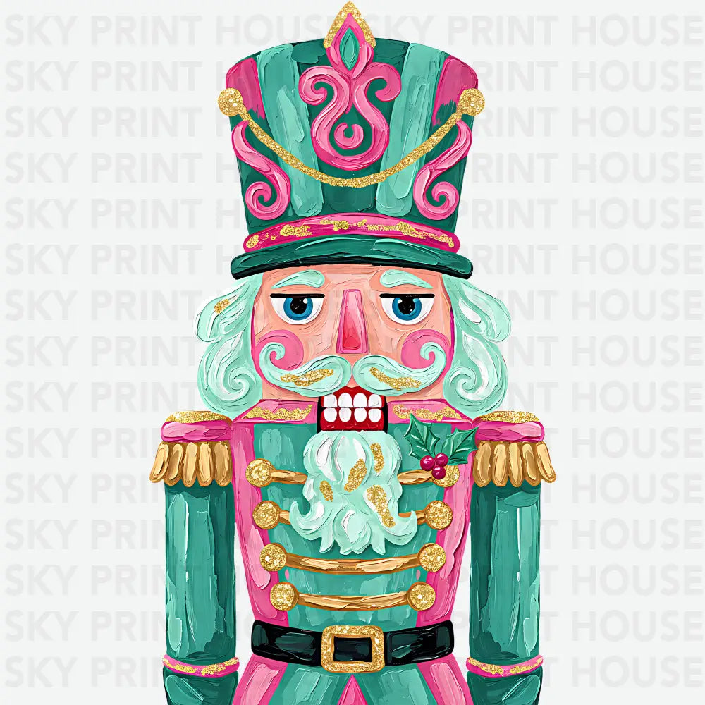 Hand Painted Brushstroke Nutcracker - Christmas Ready to Press DTF Transfer