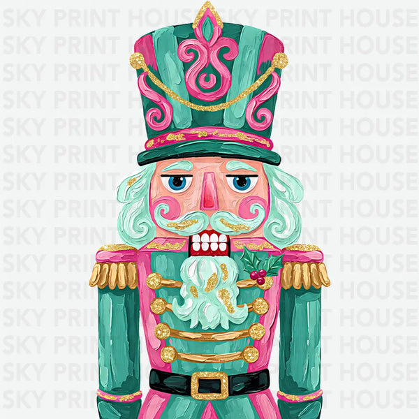 Hand Painted Brushstroke Nutcracker - Christmas Ready to Press DTF Transfer