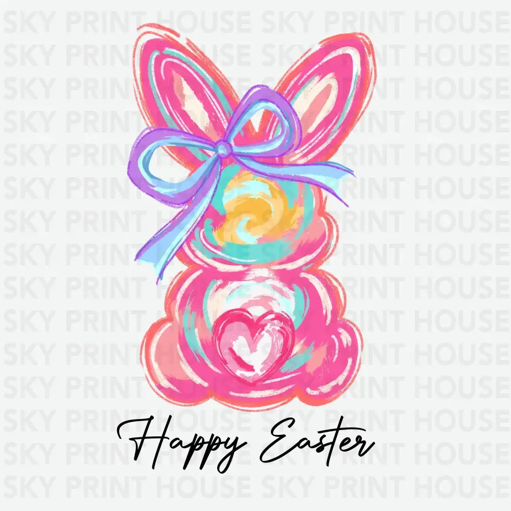 Happy Easter Bunny Easter Ready to Press DTF Transfer