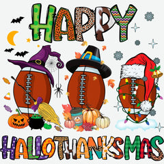 Happy HalloThankMas Thanksgiving Ready to Press DTF Transfer