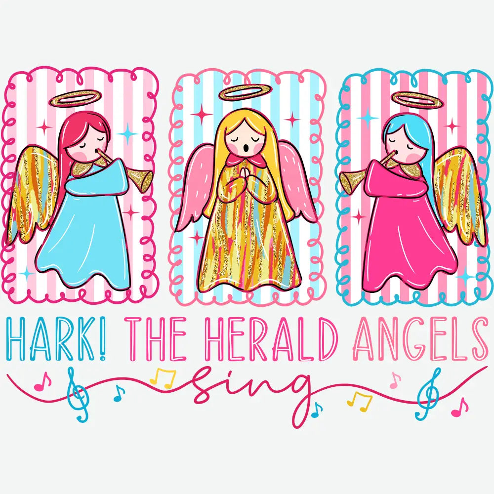 Hark The Herald Angels - Christmas Ready to Press DTF Transfer