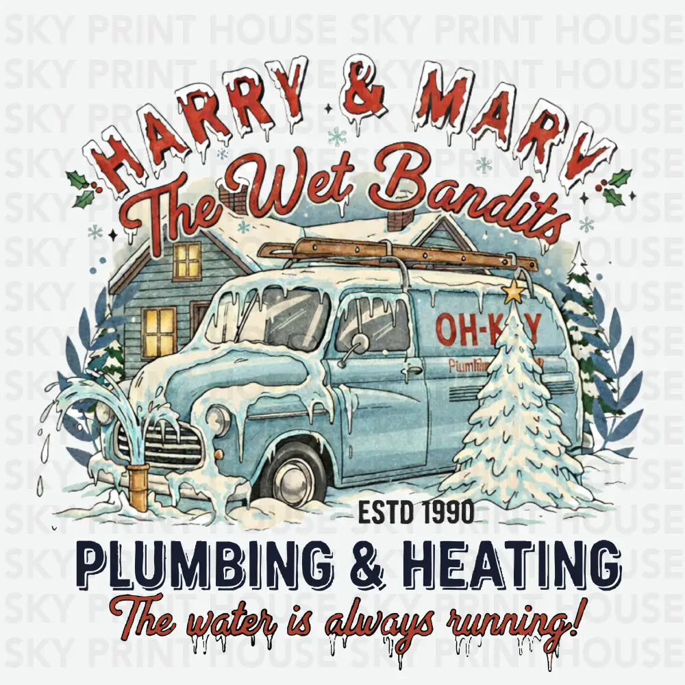 Harry & Marv The Wet Bandits - Christmas Ready to Press DTF Transfer